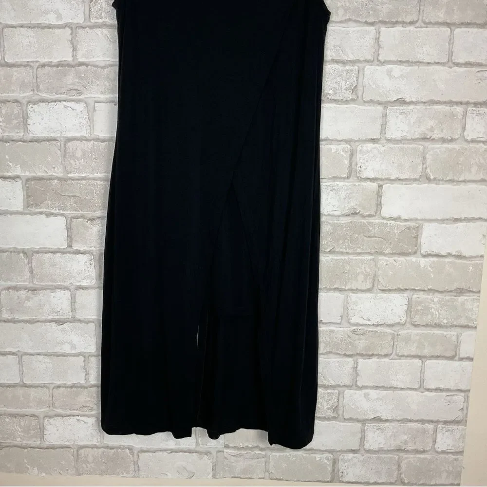 CAbi Beyond Tee Black Sleeveless Tunic Top Size S